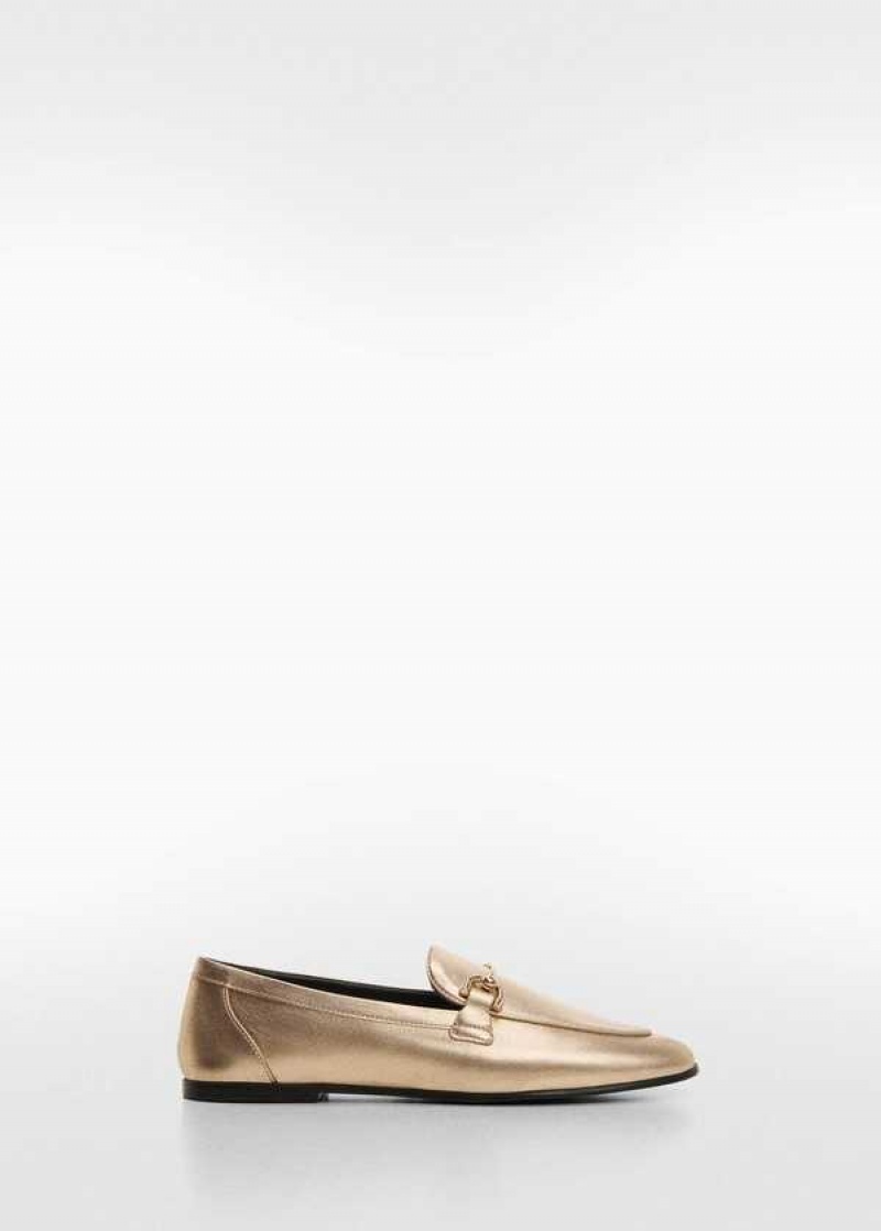 Mango Læder Moccasins With Metallic Detail | MNG-23636