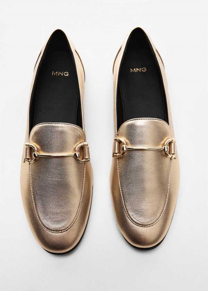 Mango Læder Moccasins With Metallic Detail | MNG-23636