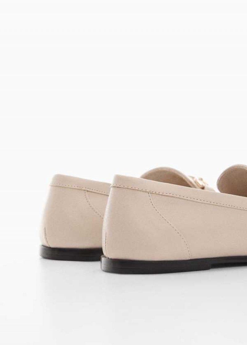 Mango Læder Moccasins With Metallic Detail | MNG-23435