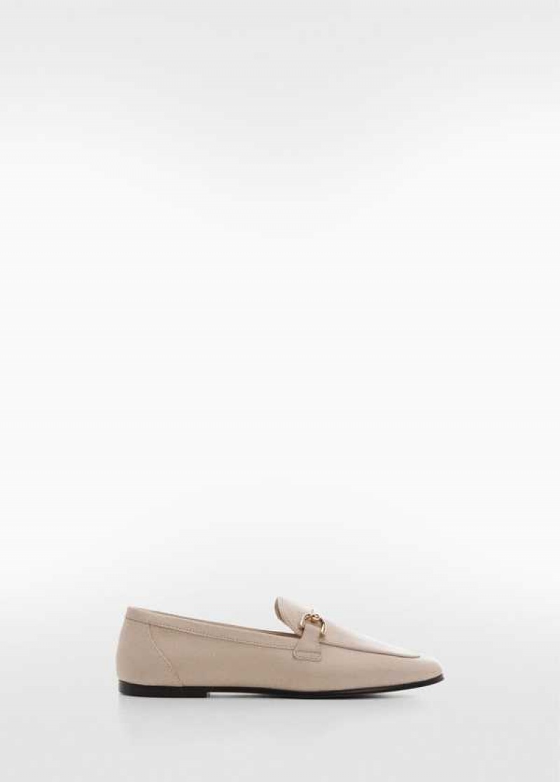 Mango Læder Moccasins With Metallic Detail | MNG-23435