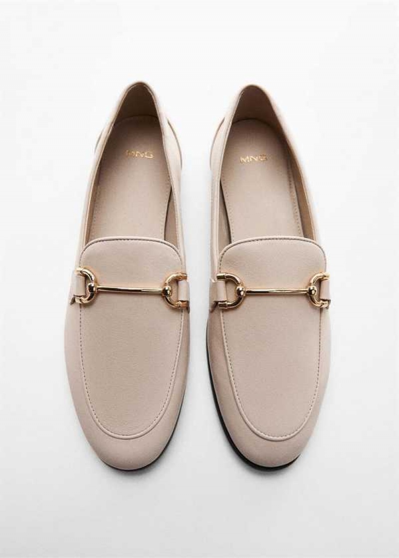 Mango Læder Moccasins With Metallic Detail | MNG-23435