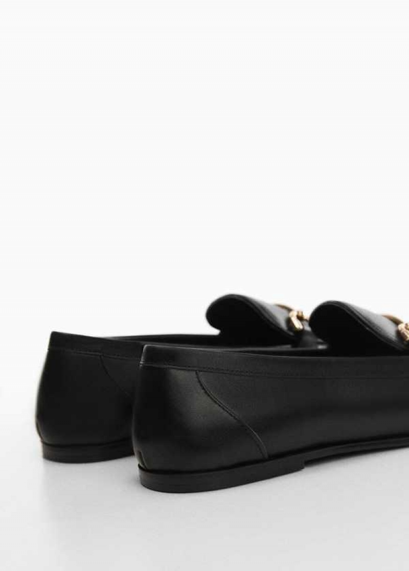 Mango Læder Moccasins With Metallic Detail | MNG-23370