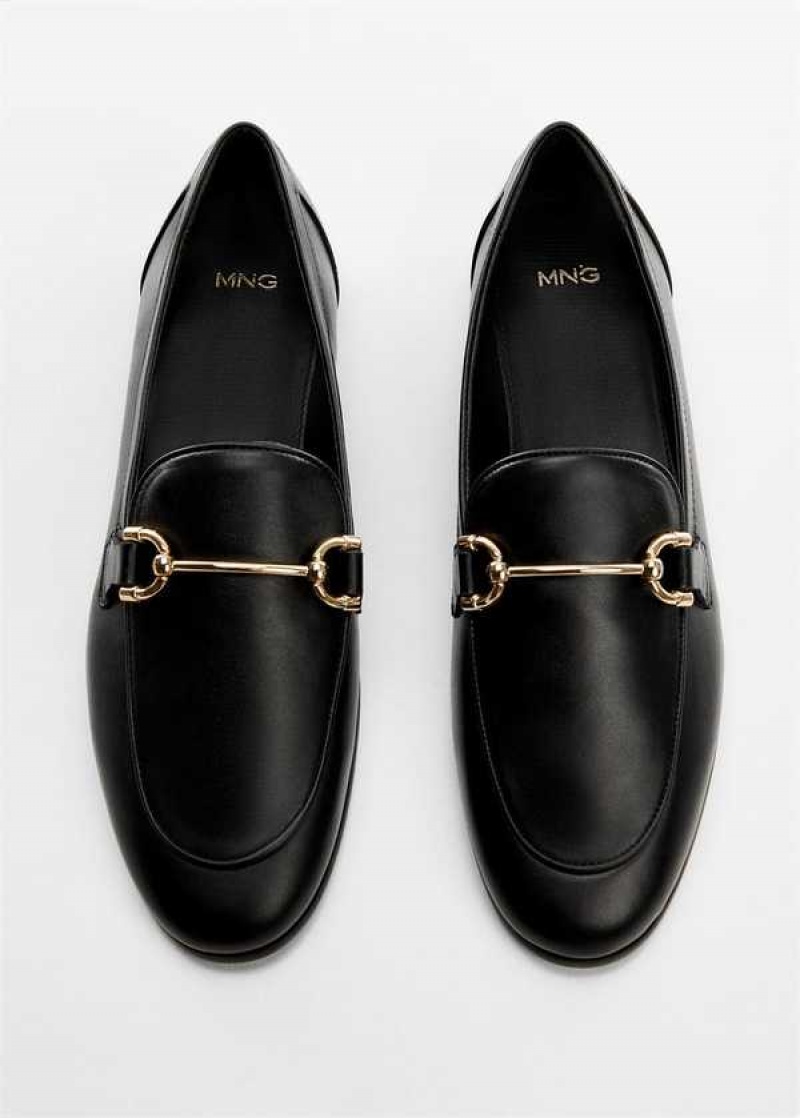 Mango Læder Moccasins With Metallic Detail | MNG-23370