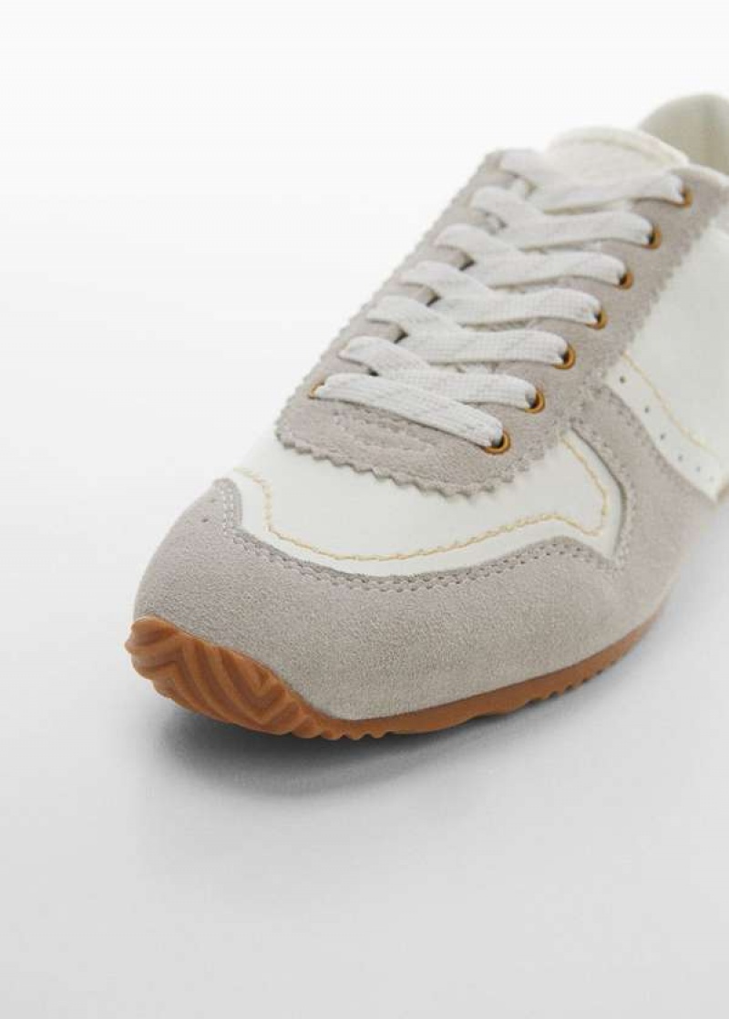 Mango Læder Panel Sneakers | MNG-23519