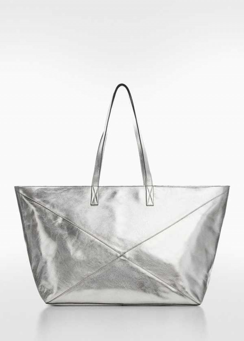 Mango Læder Shopper Bag | MNG-23348