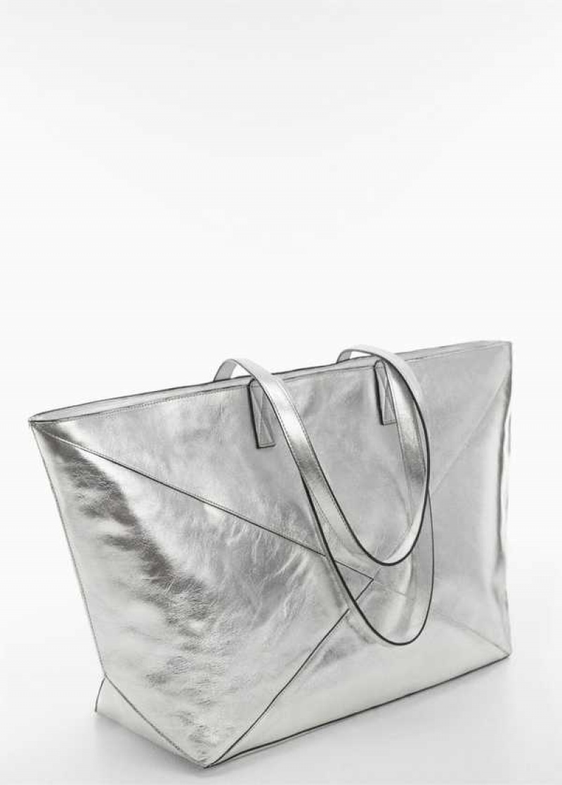 Mango Læder Shopper Bag | MNG-23348