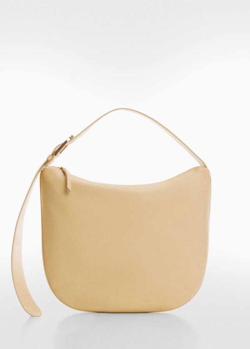 Mango Læder Shoulder Bag | MNG-23360