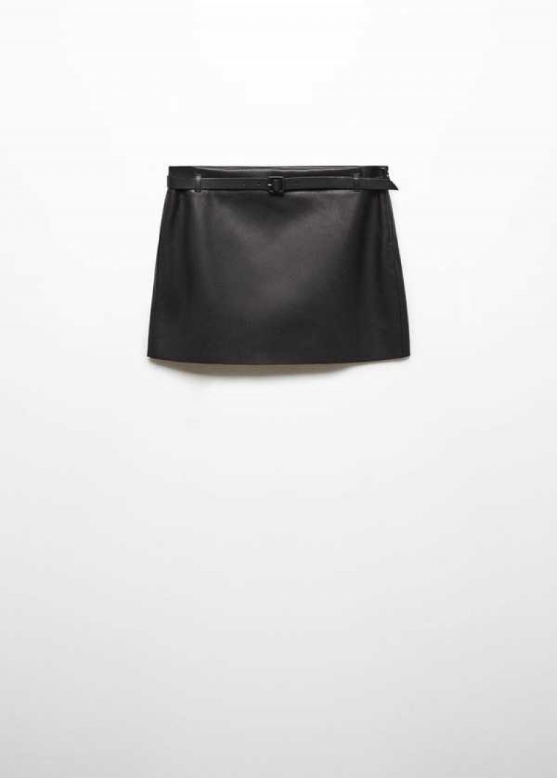 Mango Læder-effect Mini-skirt With Belt | MNG-24018