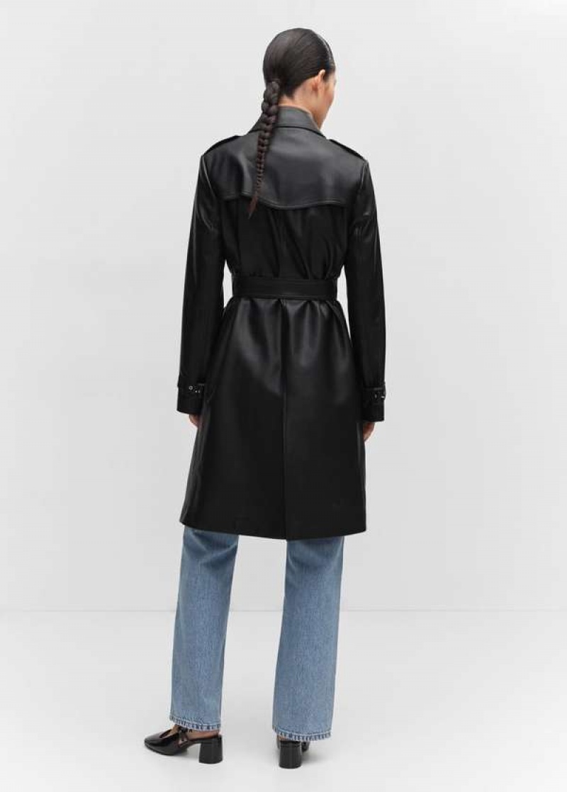 Mango Læder-effect Trench Coat | MNG-26507