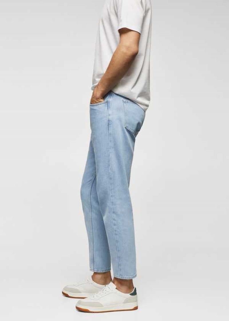 Mango Lehké Light-wash Tapered-fit Jeans | MNG-21880