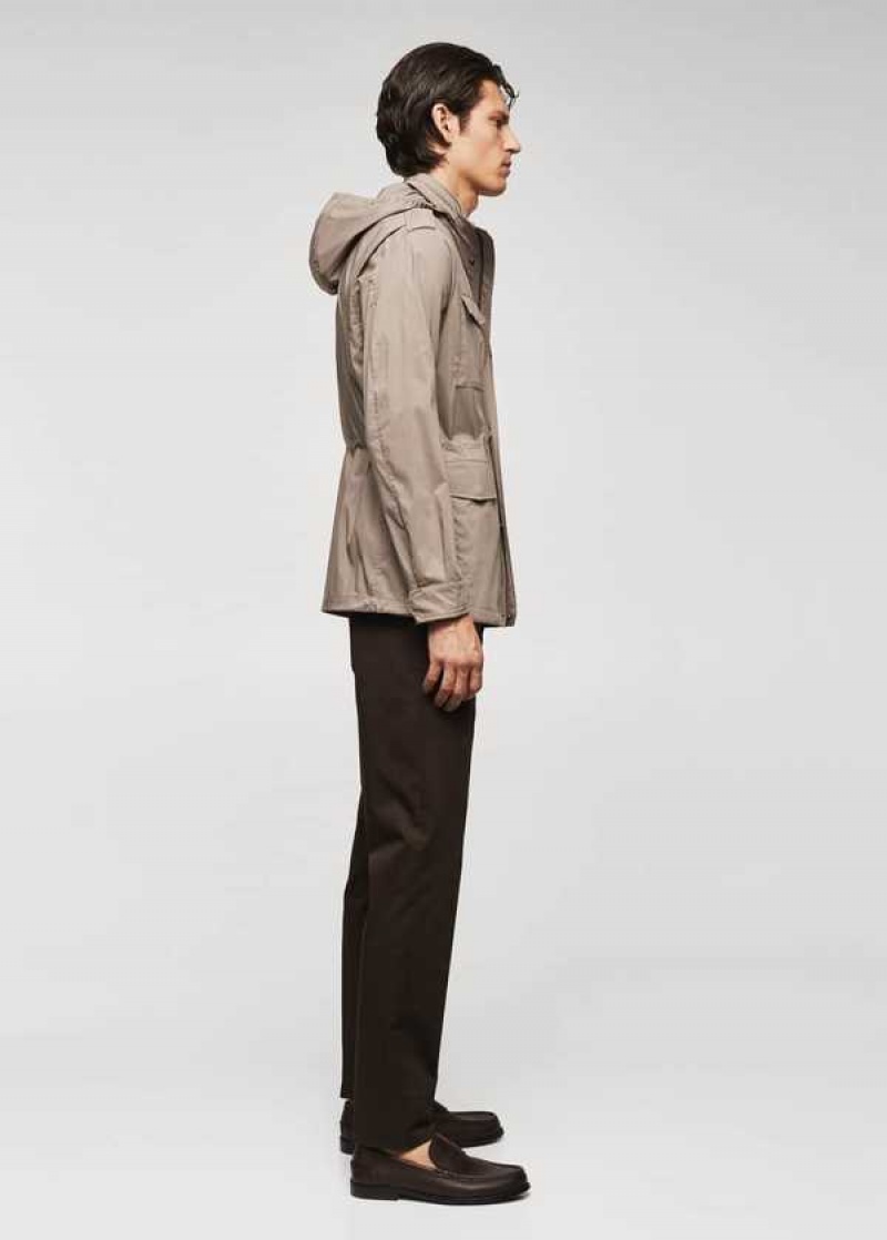 Mango Lehké Saharian Jacket With Pockets | MNG-22576