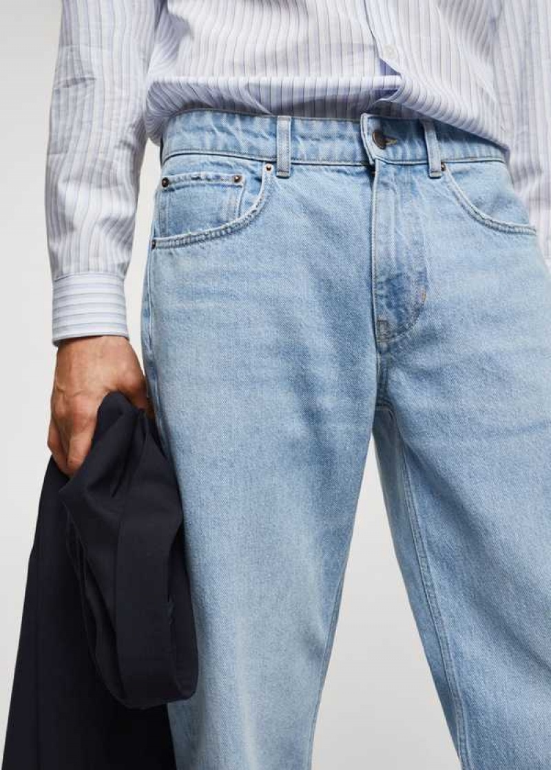 Mango Light-wash Loose-fit Jeans | MNG-21881