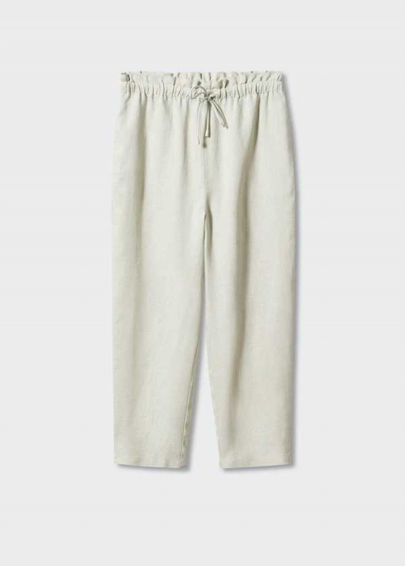 Mango Linen Jogger Trousers | MNG-24505