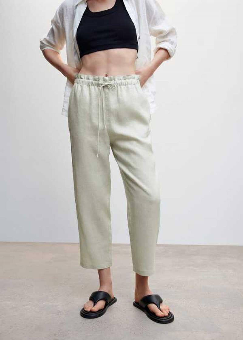 Mango Linen Jogger Trousers | MNG-24505