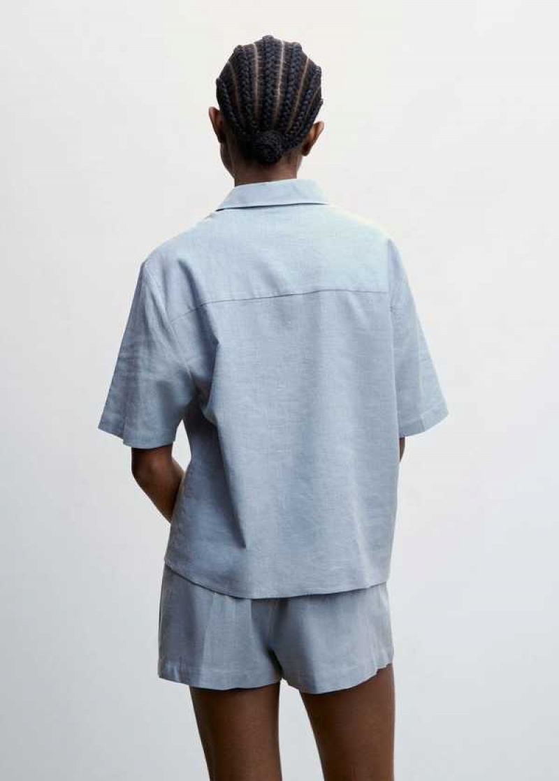 Mango Linen Pajama Shirt | MNG-23718