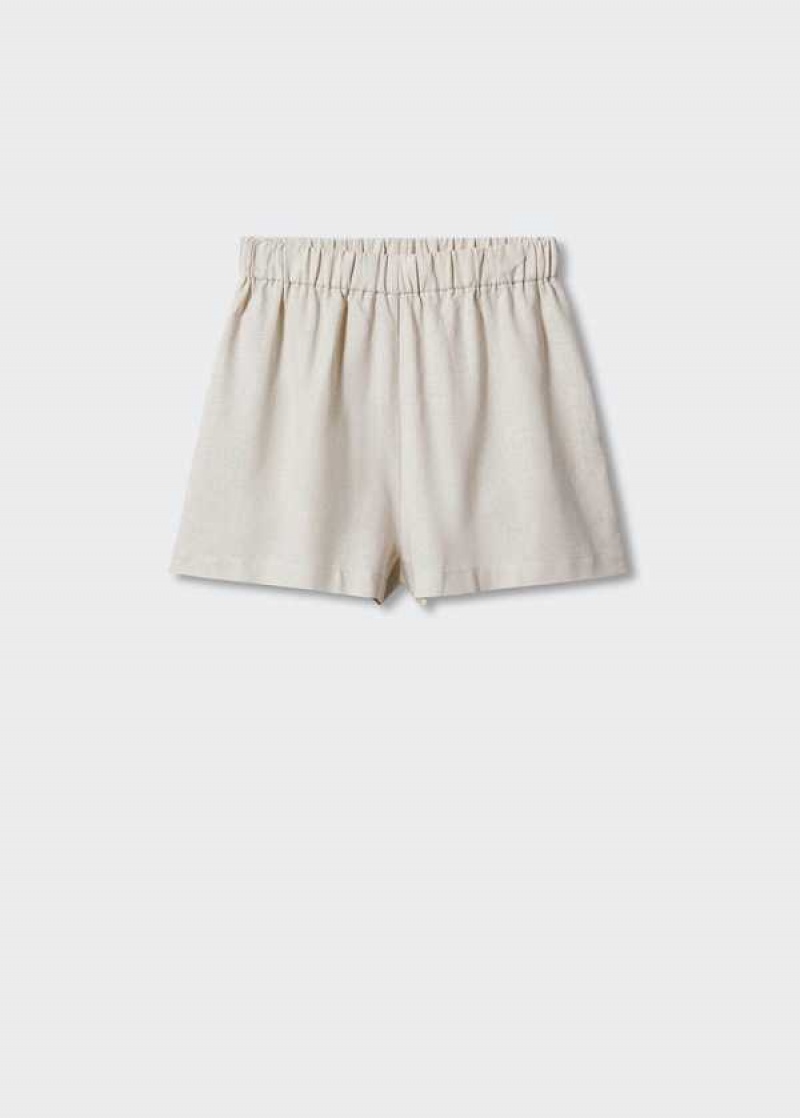 Mango Linen Pajama Shorts | MNG-23722