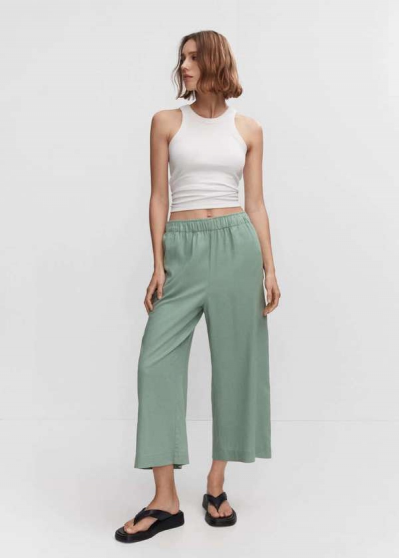 Mango Linen-blend Culotte Trousers | MNG-24513