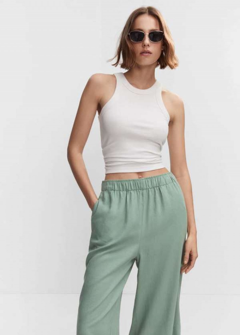 Mango Linen-blend Culotte Trousers | MNG-24513