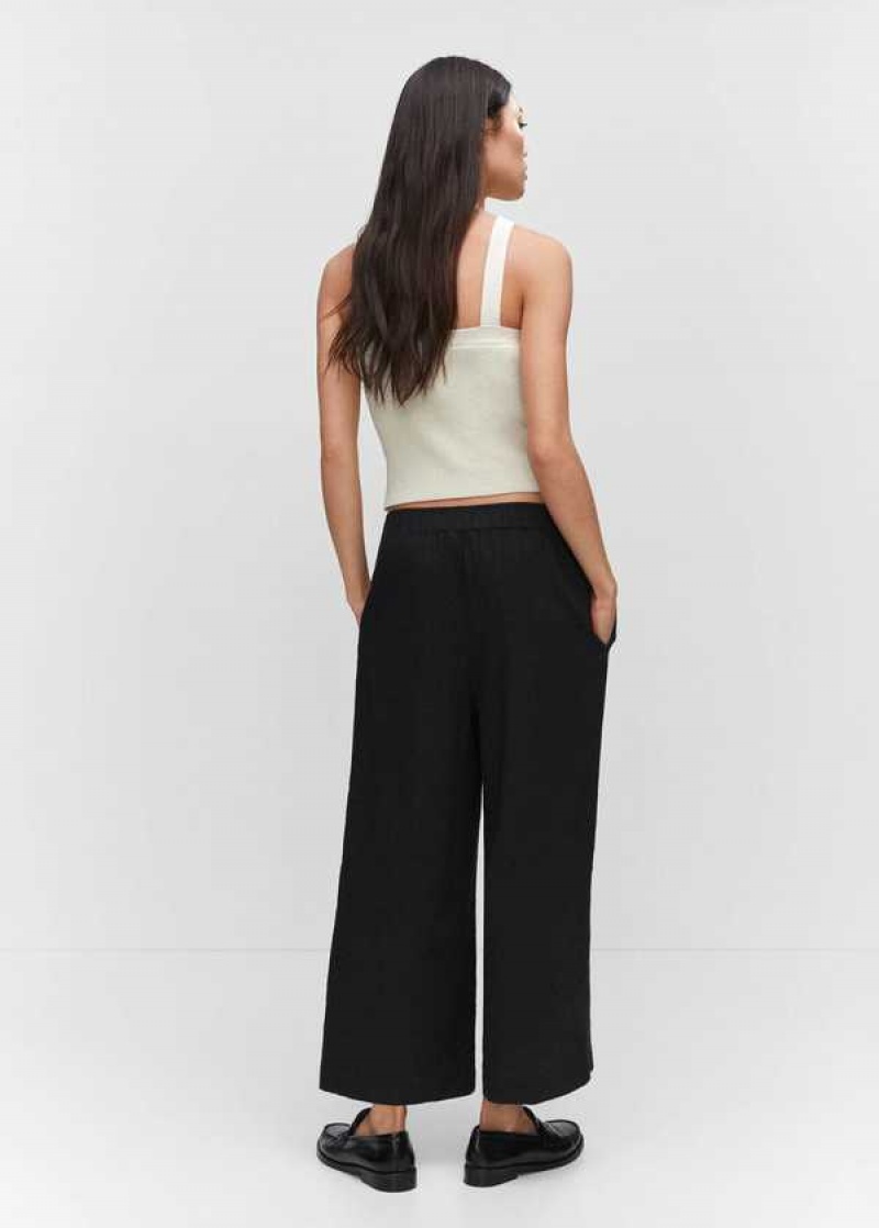 Mango Linen-blend Culotte Trousers | MNG-24462