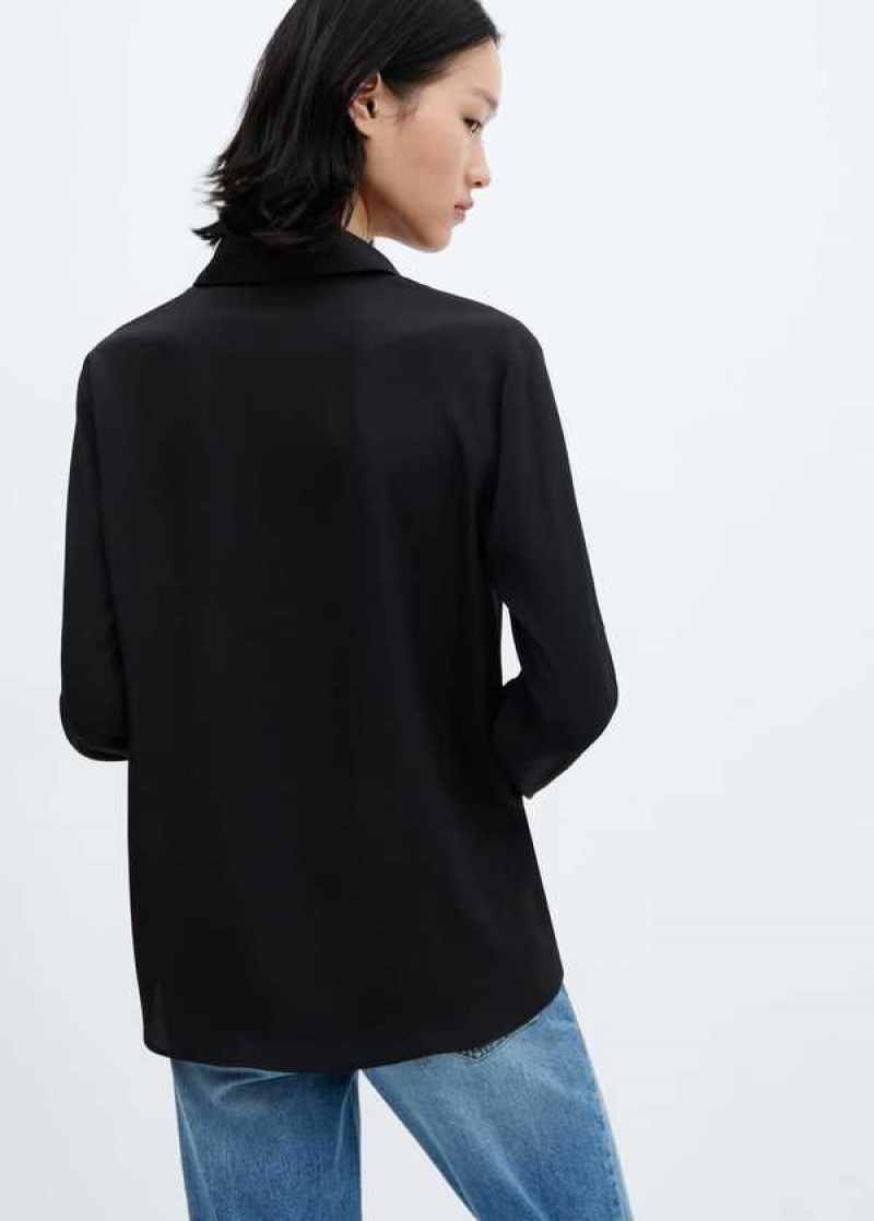 Mango Linen-blend Krátké-sleeve Shirt | MNG-25401