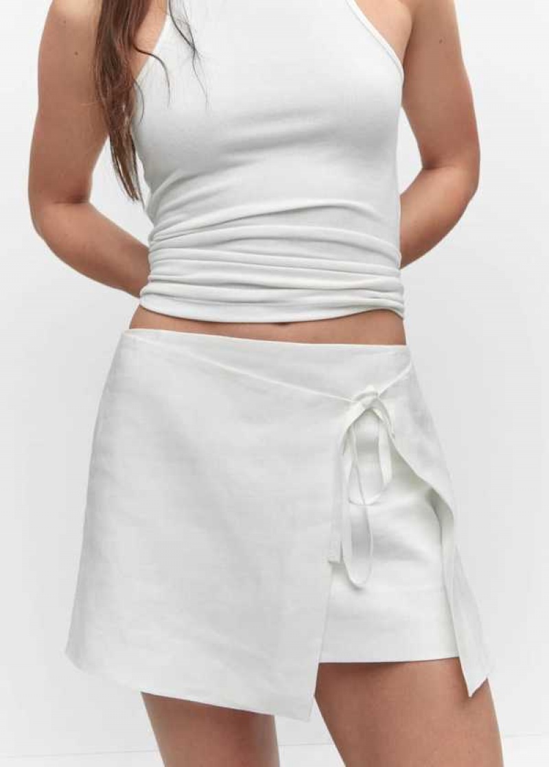 Mango Linen-blend Wrap Skirt | MNG-24132