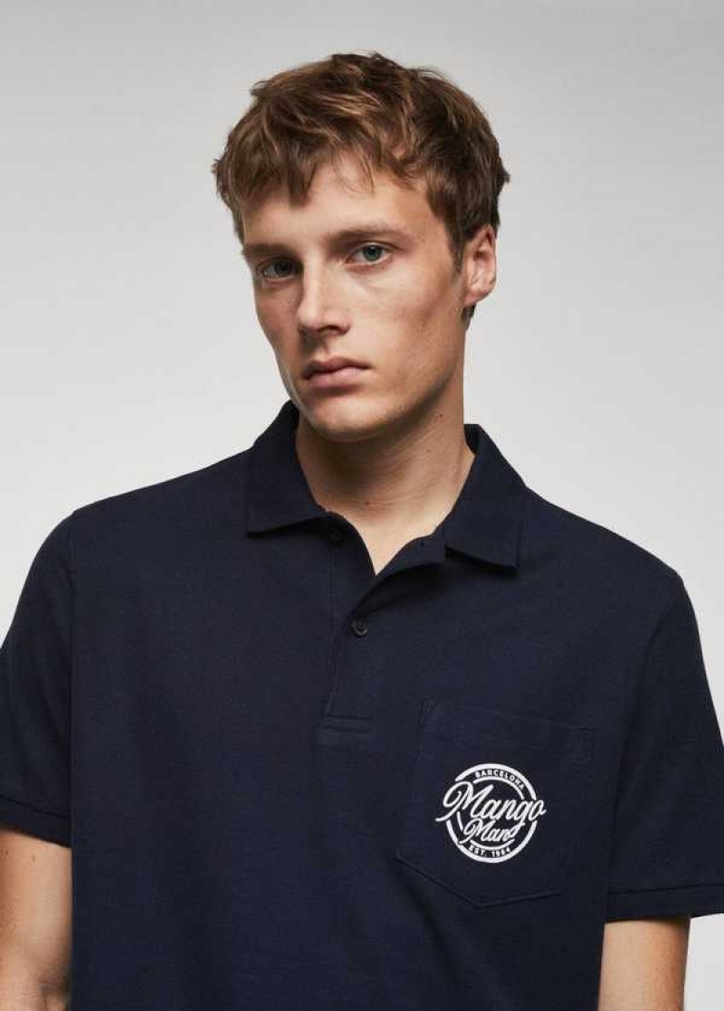 Mango Logo Bavlněné Polo Shirt | MNG-21739