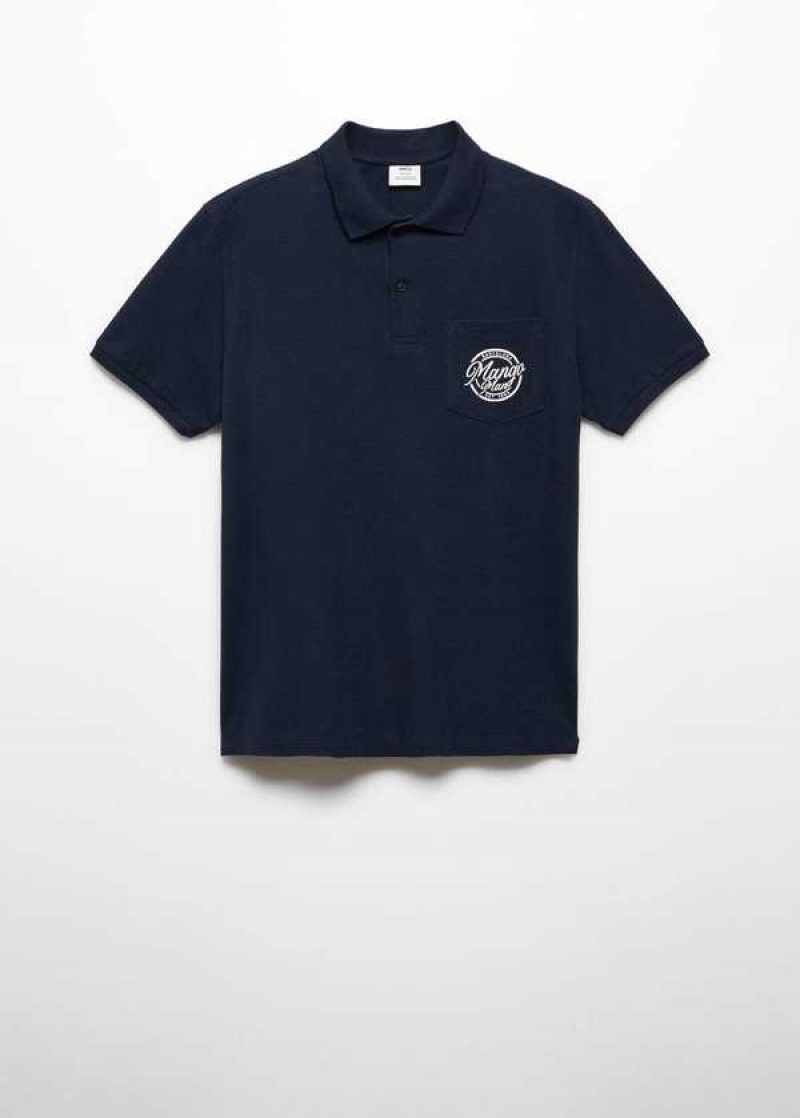 Mango Logo Bavlněné Polo Shirt | MNG-21739