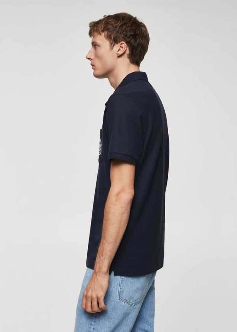 Mango Logo Bavlněné Polo Shirt | MNG-21739