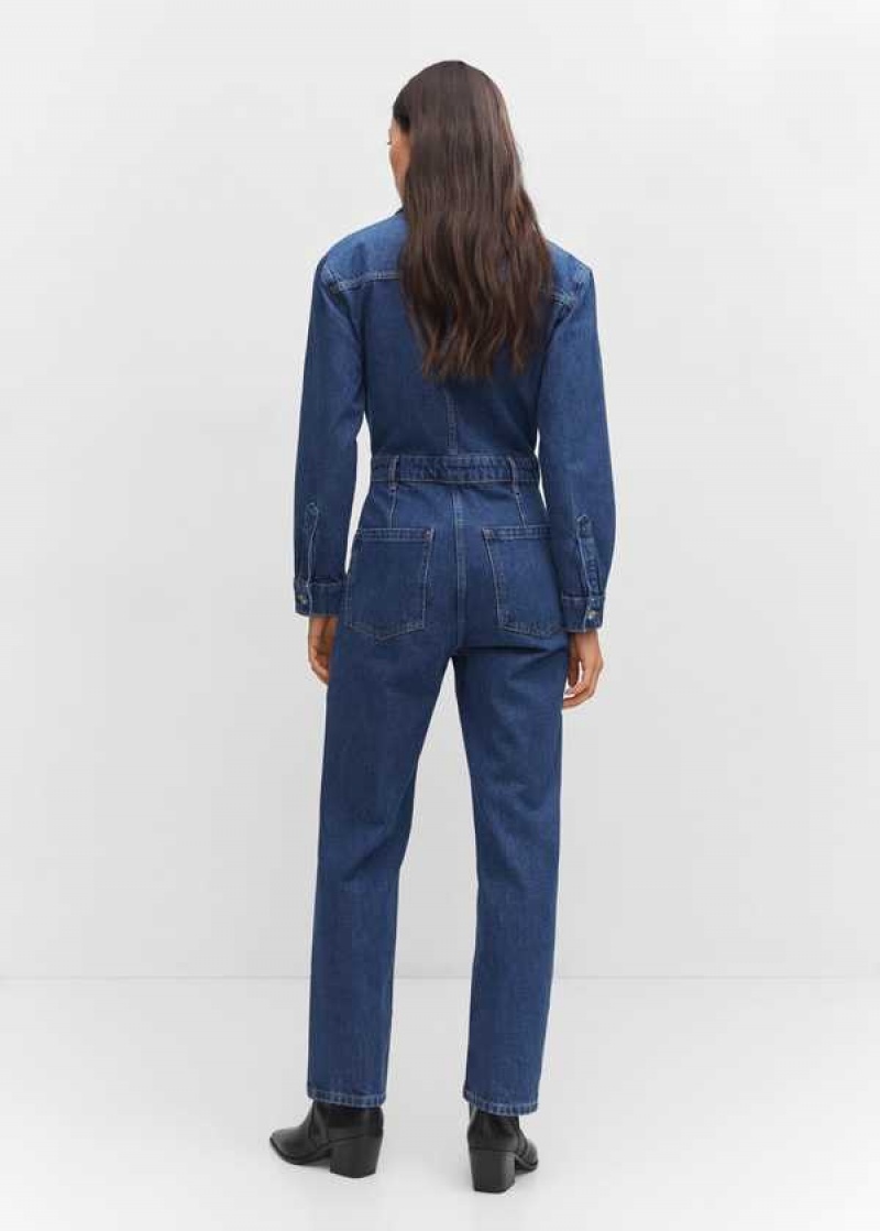 Mango Long Denim Jumpsuit | MNG-25694