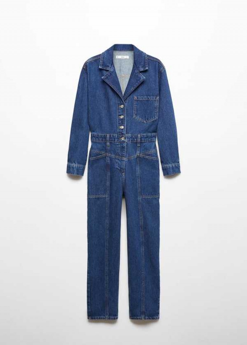 Mango Long Denim Jumpsuit | MNG-25694