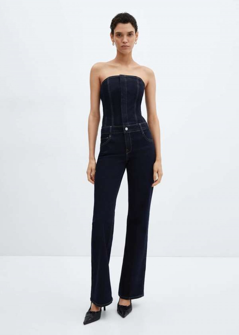 Mango Long Denim Jumpsuit | MNG-25773