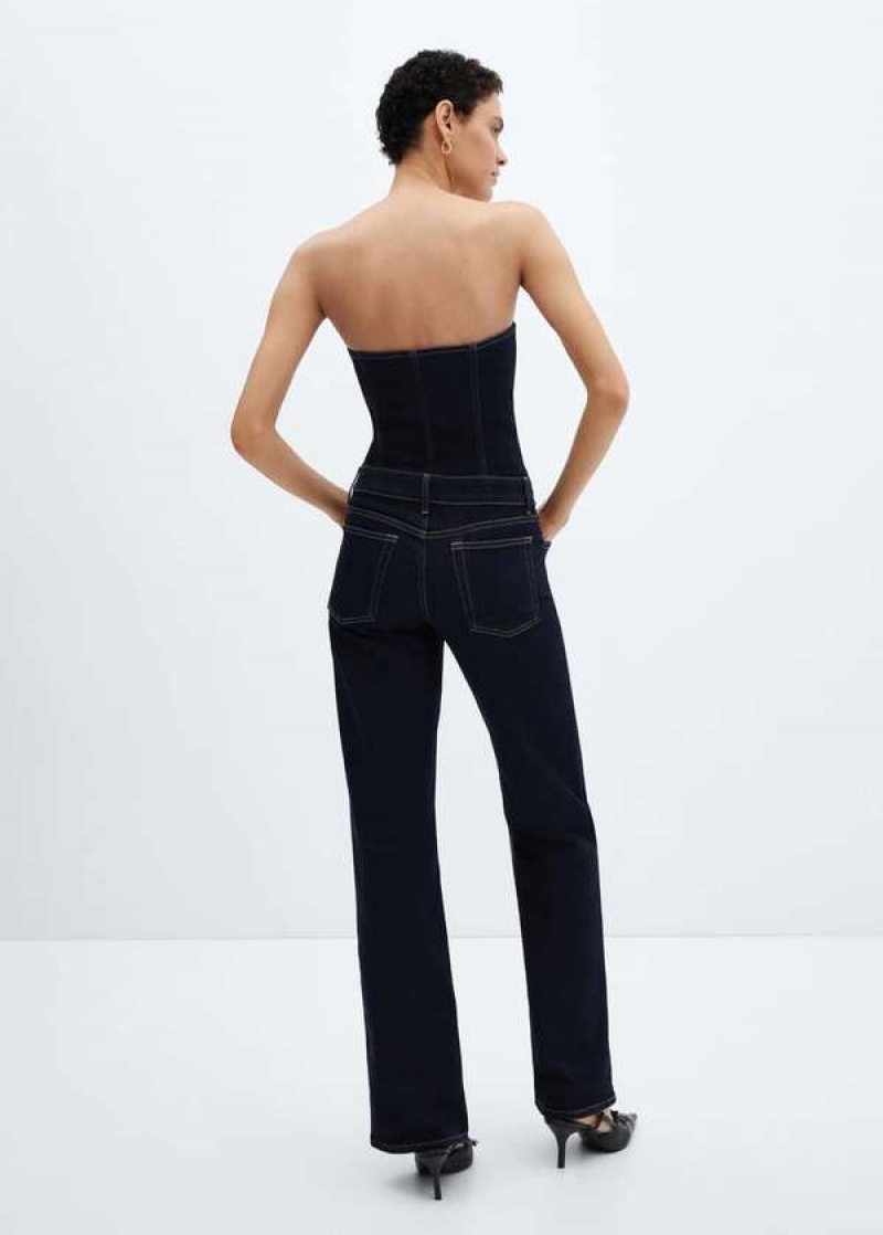 Mango Long Denim Jumpsuit | MNG-25773