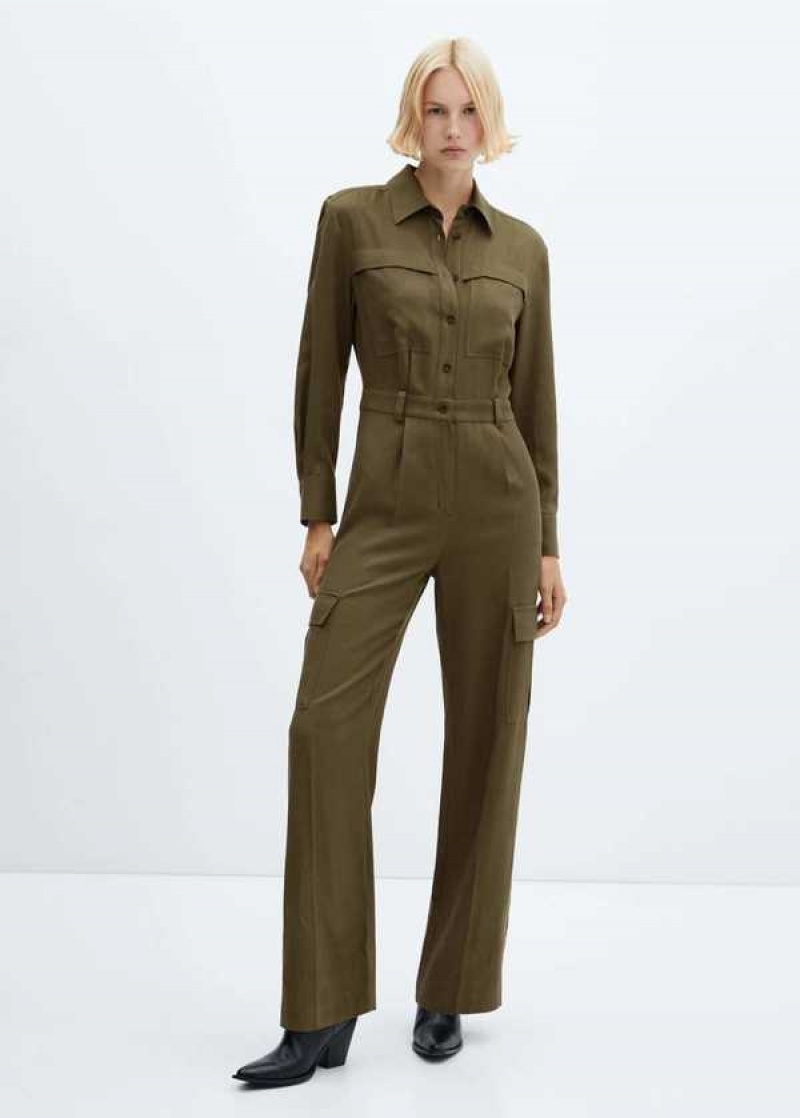 Mango Long Jumpsuit With Shirt Collar | MNG-25707