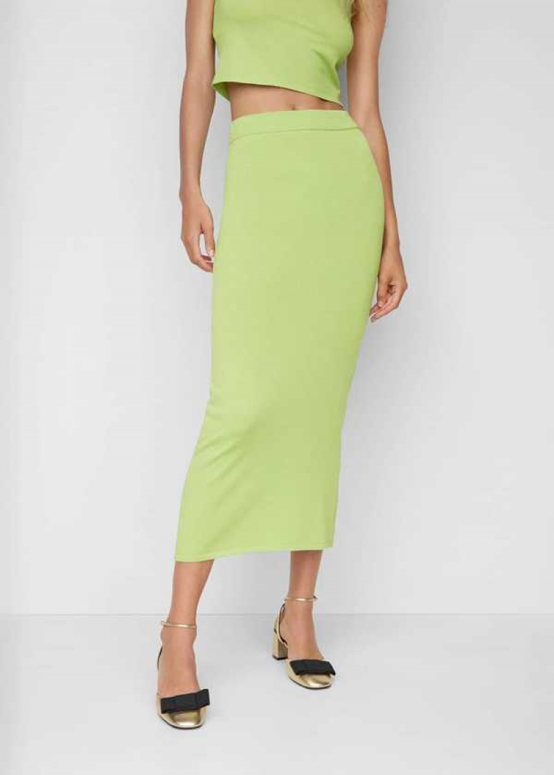 Mango Long Pletené Skirt | MNG-24146