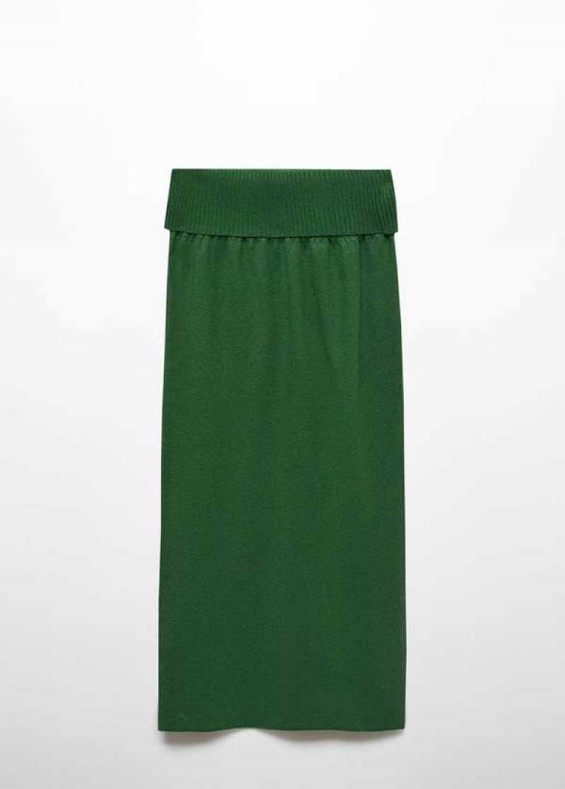 Mango Long Pletené Skirt | MNG-24233