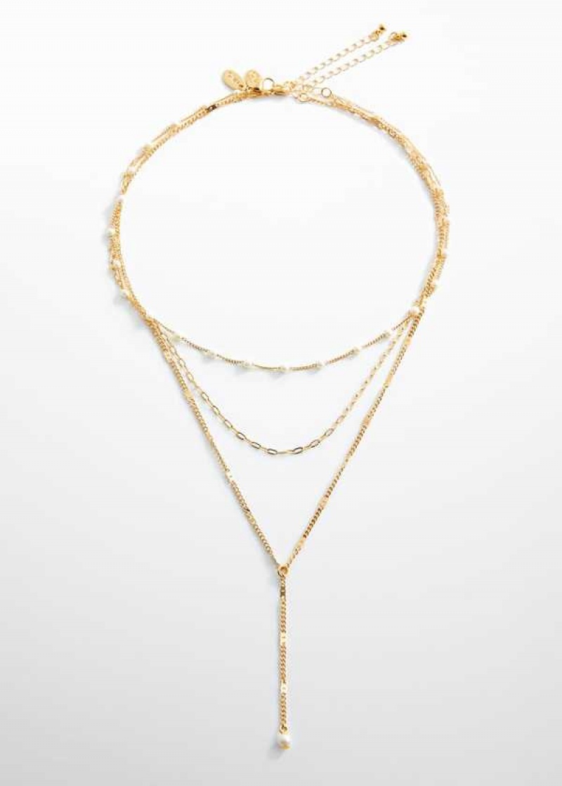 Mango Long Triple Necklace | MNG-22763