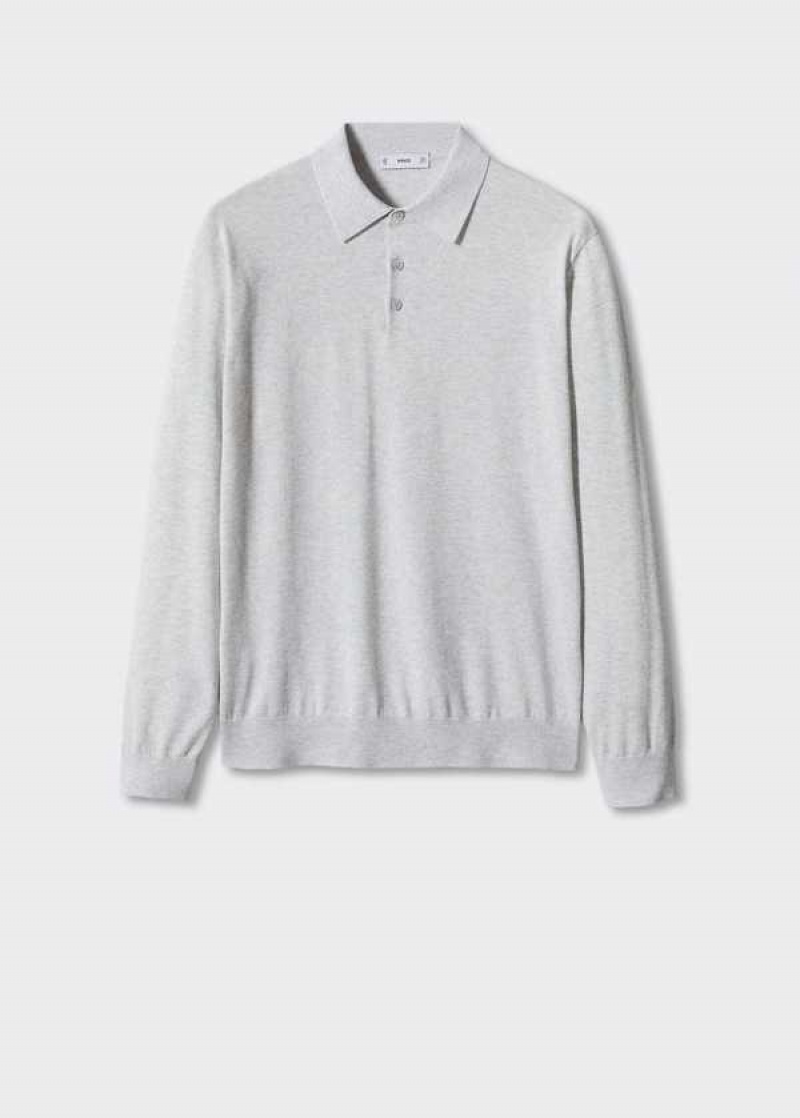 Mango Long-sleeved Bavlněné Jersey Polo Shirt | MNG-21478