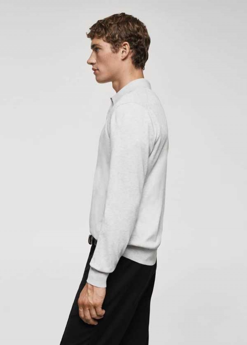 Mango Long-sleeved Bavlněné Jersey Polo Shirt | MNG-21478