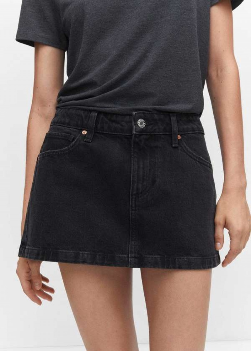 Mango Low-rise Denim Mini Skirt | MNG-24059