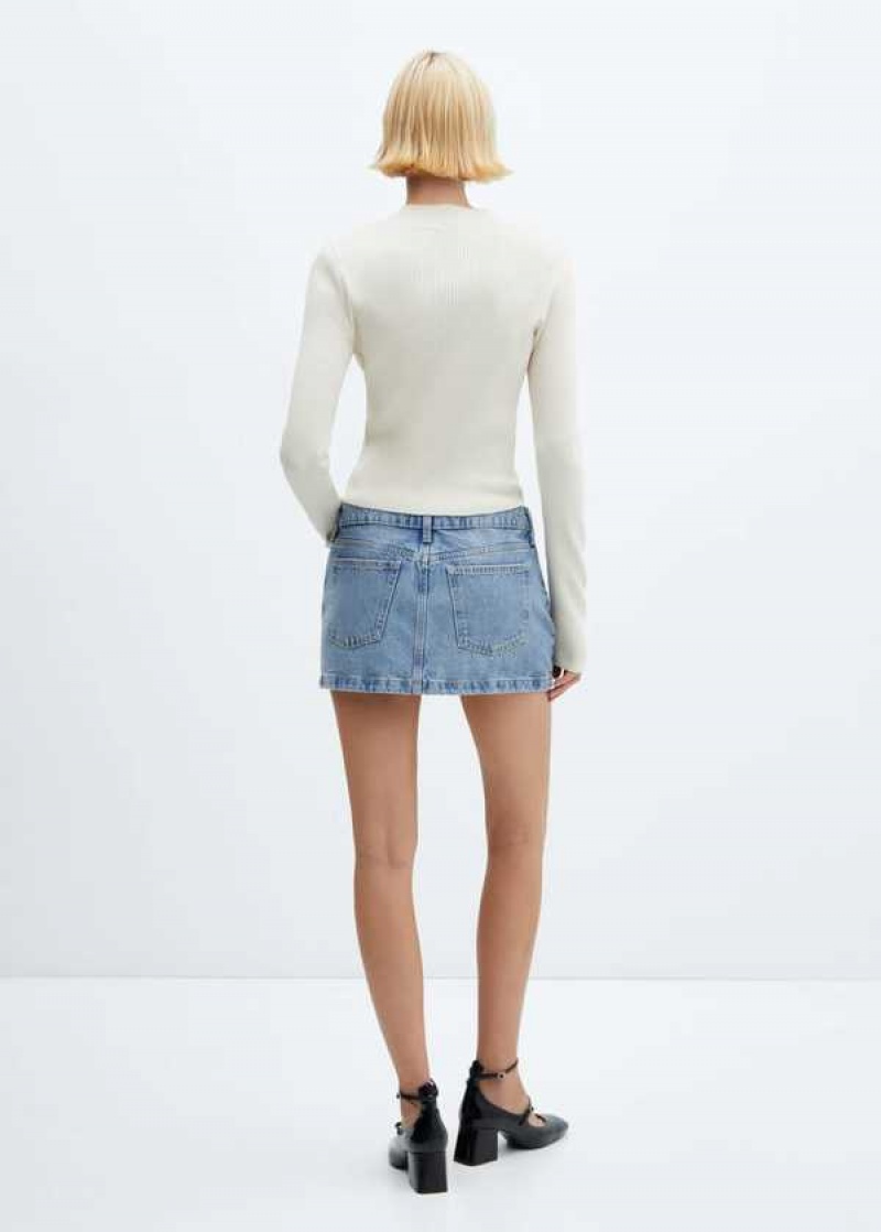 Mango Low-rise Denim Mini Skirt | MNG-24119