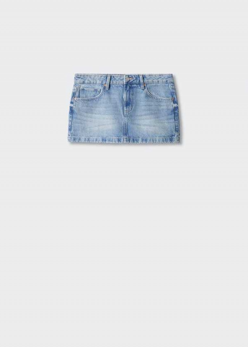 Mango Low-rise Denim Mini Skirt | MNG-24119