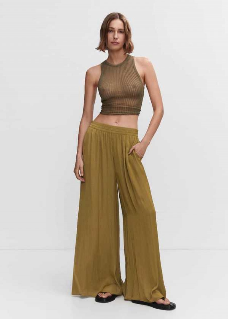 Mango Low-rise Palazzo Pants | MNG-24510