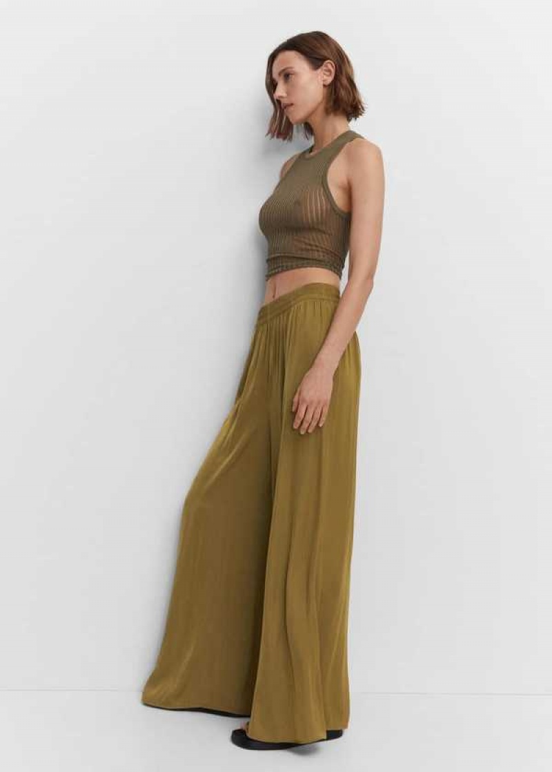 Mango Low-rise Palazzo Pants | MNG-24510