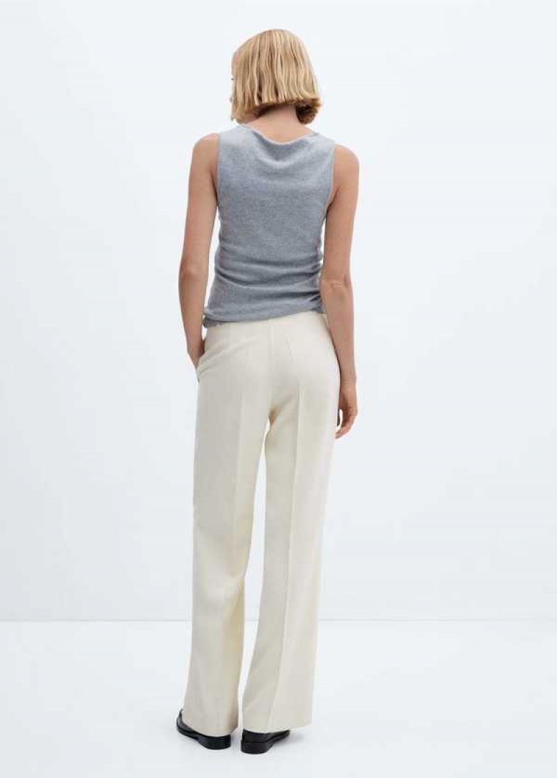 Mango Low-waist Wideleg Pants | MNG-24466