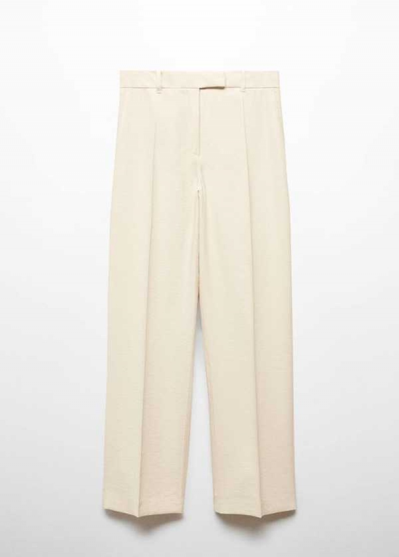 Mango Low-waist Wideleg Pants | MNG-24466