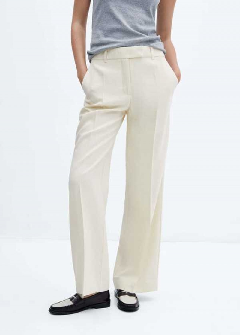 Mango Low-waist Wideleg Pants | MNG-24466