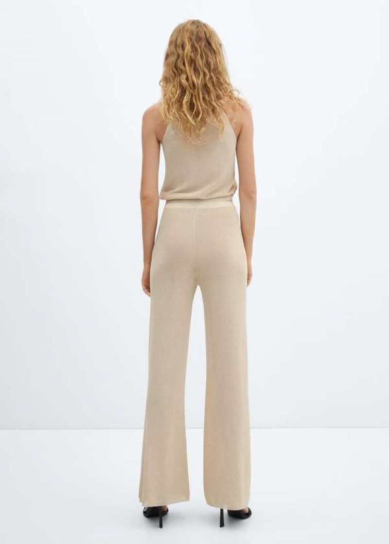 Mango Lurex-knit Flared Pants | MNG-24335