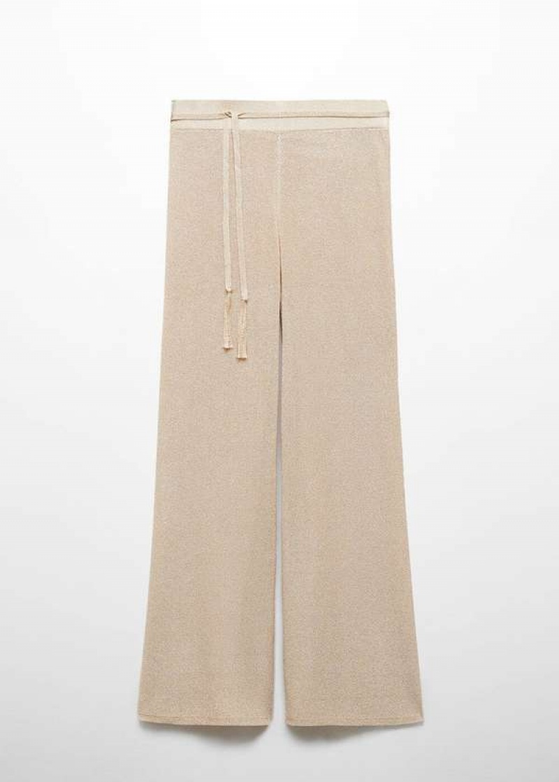 Mango Lurex-knit Flared Pants | MNG-24335