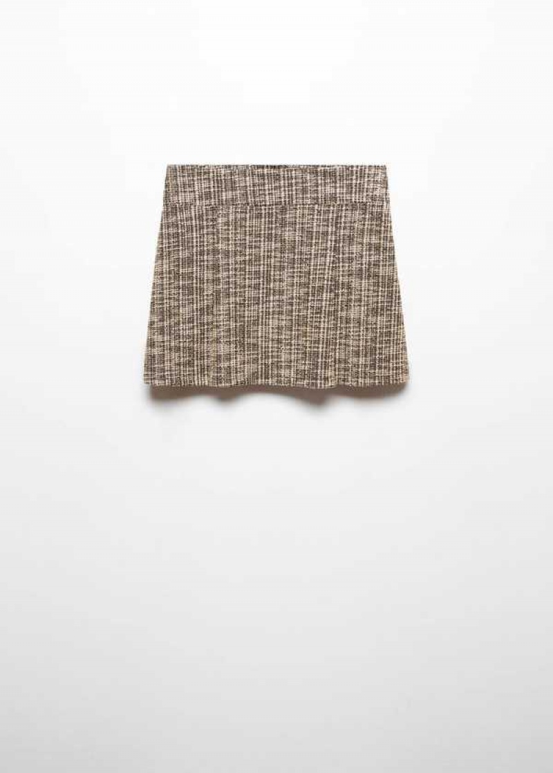 Mango Marbled Tweed Skirt | MNG-24120