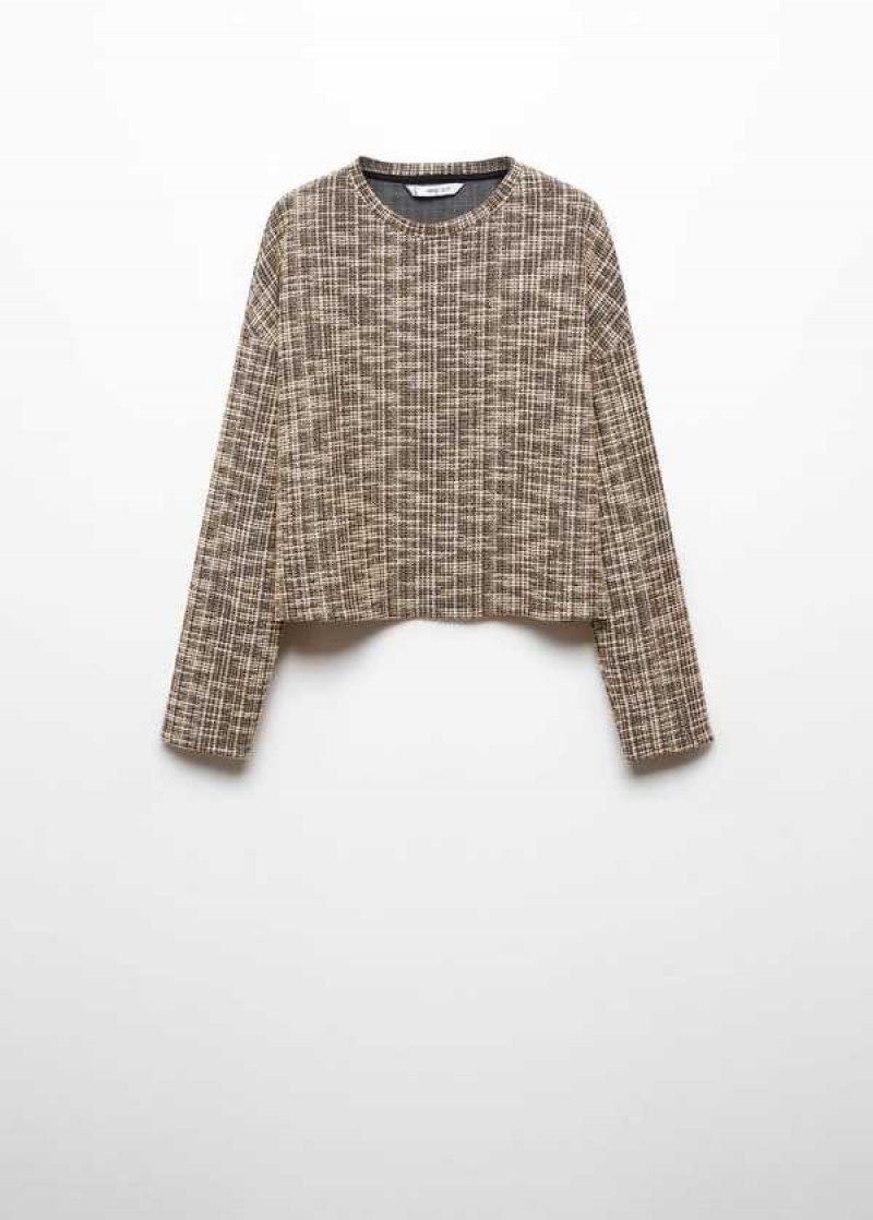 Mango Marbled Tweed Sweatshirt | MNG-24640